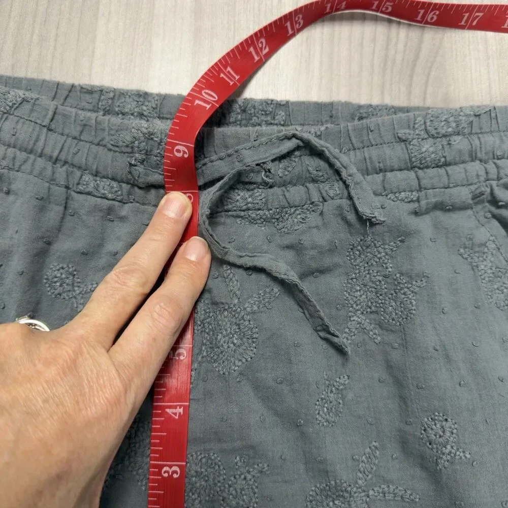 Anthropologie Hei Hei Floral Embroidered Shorts Drawstring Pockets Boho Size XS - Picture 5 of 6